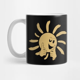Cheerful sun (golden print) Mug
